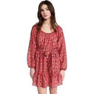 Xirena Jia Red Floral Print Dress Size Small